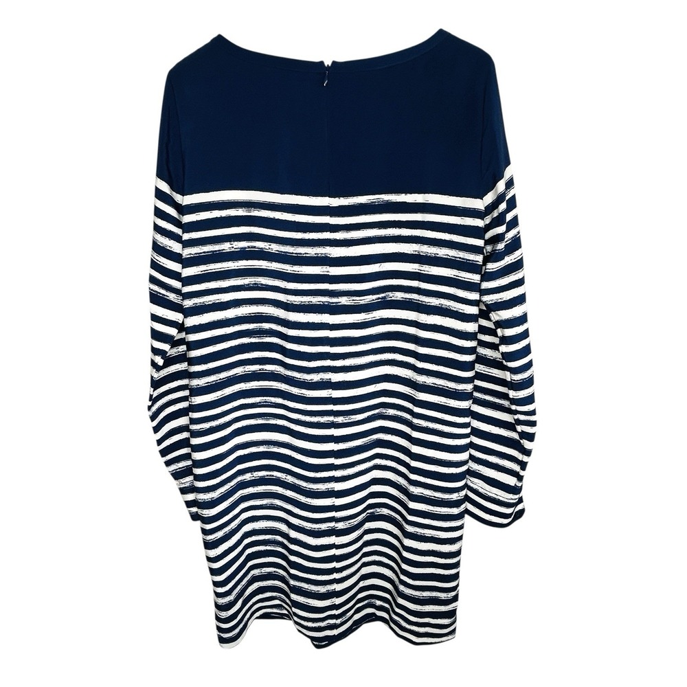 Vince Silk Striped Shift Dress XS‎ Nautical Preppy Coastal Workwear Minimalist